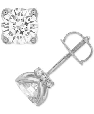Alethea™ - Certified Diamond Stud Earrings (1-1/2 ct. t.w.) in 14k White Gold featuring diamonds with the De Beers Code of Origin