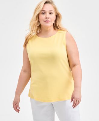 Style & Co - Plus Size Boat-Neck Knit Tank Top