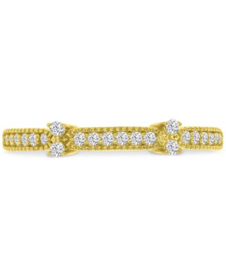 Macy's - Cubic Zirconia Accent Ring (1/3 ct. t.w.) in 14k Gold over Sterling Silver
