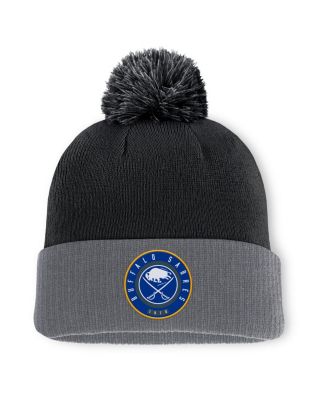 Fanatics - Men's Black Buffalo Sabres Cuffed Knit Hat with Pom
