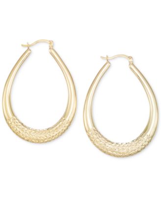 Macy's - Large Oval Hoop Earrings in 14k Vermeil