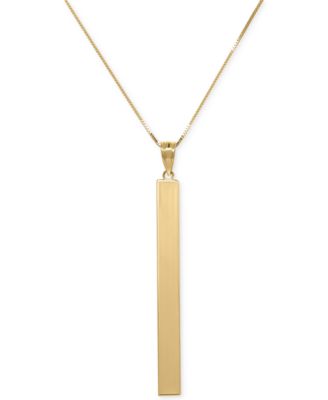 Macy's - Square Tube Pendant Necklace in 14k Gold