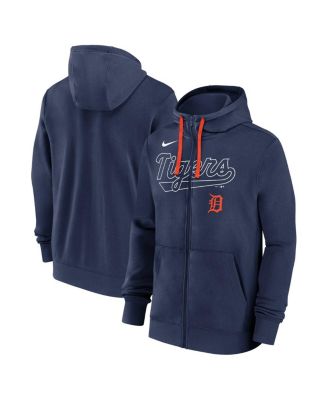 Nike - Men's Navy Detroit Tigers Knockout Script Full-Zip Hoodie