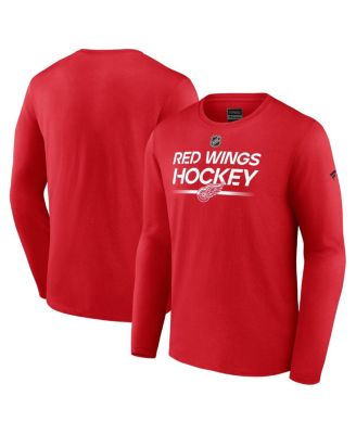 Fanatics - Men's  Red Detroit Red Wings Authentic Pro Primary Long Sleeve T-Shirt