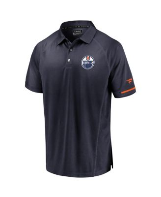 Fanatics - Men's Navy Edmonton Oilers Authentic Pro Rinkside Polo Shirt