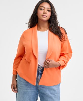 Bar III - Trendy Plus Size Drape-Front Blazer