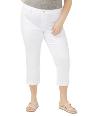 Silver Jeans Co. - Plus Size Elyse Mid Rise Comfort Fit Capri Jeans