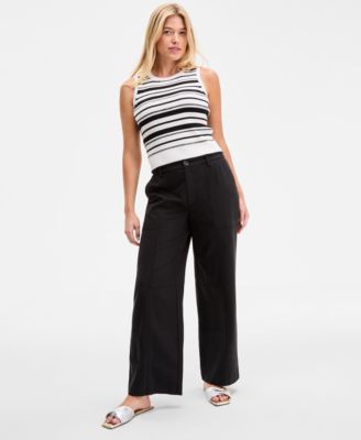 On 34th - Women's Solid Easy Wide-Leg Pants