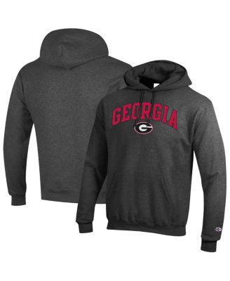 Champion - Men's Charcoal Georgia Bulldogs Arch Over Logo Pullover Hoodie Sweatshirt