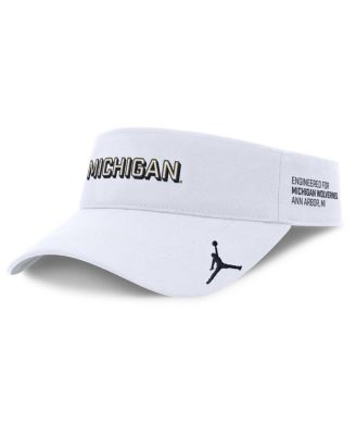 Jordan - Men's White Michigan Wolverines 2025 On-Field Gameday Performance Ace Adjustable Visor Hat