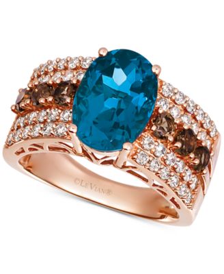 Le Vian - Multi-Gemstone (4-1/4 ct. t.w.) & Diamond (5/8 ct. t.w.) Ring in 14k Rose Gold