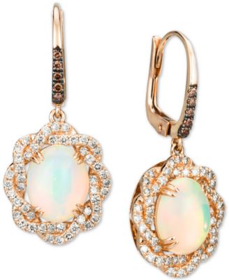 Le Vian - Neopolitan Opal (2-3/8 ct. t.w.) & Diamond (3/4 ct. t.w.) Drop Earrings in 14k Rose Gold