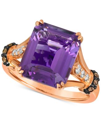 Le Vian - Grape Amethyst (5-1/4 ct. t.w.) & Diamond (1/5 ct. t.w.) Ring in 14k Rose Gold