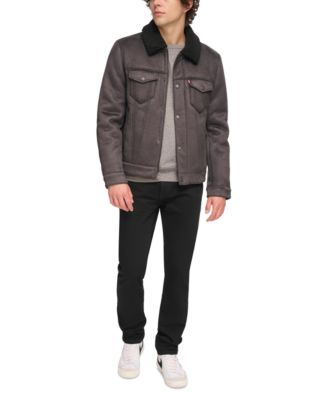 Levi's - Men's Relaxed-Fit Faux-Shearling Trucker Jacket