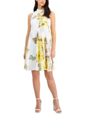 Robbie Bee - Women's Mock-Neck Sleeveless A-Line Dress