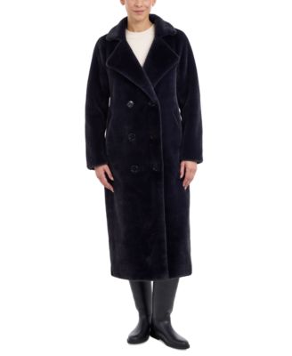 Michael Kors - Women's Double-Breasted Faux-Fur Coat