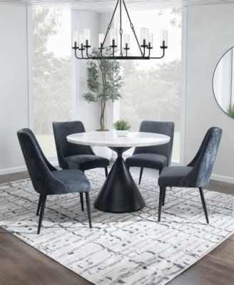 Furniture - Nerton 5 Pc. Dining Set (45"Round Table & 4 Side Chairs)