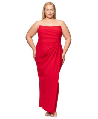 Betsy & Adam - Sleeveless Scoop-Neck Sheath Gown