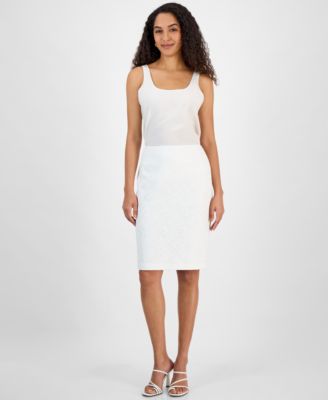 Kasper - Women's Bonded-Lace Slim Skirt, Regular & Petite Sizes