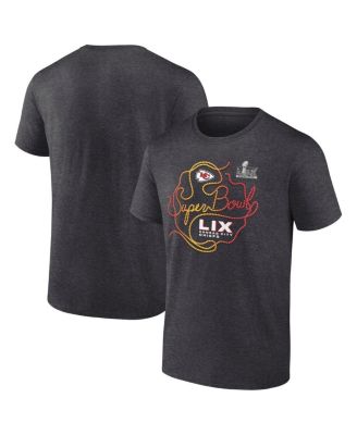 Fanatics - Men's Heather Charcoal Kansas City Chiefs Super Bowl LIX Big Tall Local T-Shirt