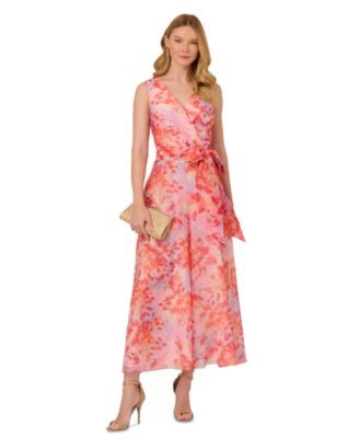 Adrianna Papell - Women's Floral Organza Jumpsuit