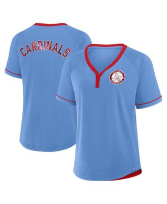 Fanatics - Women's Light Blue St. Louis Cardinals Cooperstown Collection League Diva V-Neck T-Shirt