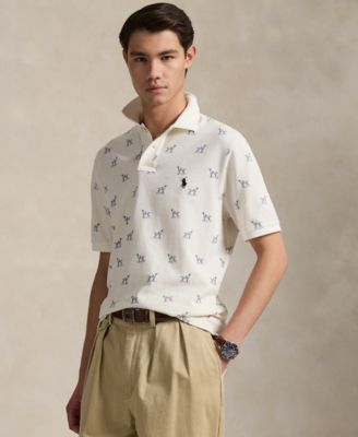 Polo Ralph Lauren - Men's Classic-Fit Dog-Print Mesh Polo Shirt