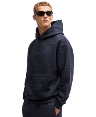 Hugo Boss - Men's Hexagonal Quilting Relaxed-Fit Hoodie