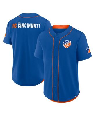 Fanatics - Men's Blue FC Cincinnati Injury Time Baseball Jersey