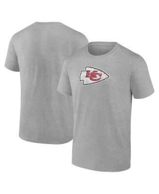 Fanatics - Men's Gray Kansas City Chiefs Distressed Throwback Logo T-Shirt