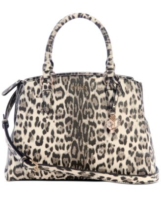 GUESS - Tinsley Medium Leopard Print Three Compartment Satchel