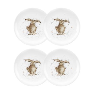 Royal Worcester - Wrendale Hare Brained Rabbit  4-Pc. Plate Set