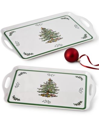Spode - Christmas Tree Melamine Trays, Set of 2