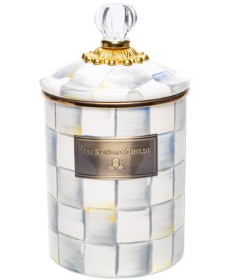 MacKenzie-Childs - Sterling Check Enameled Steel Medium Canister
