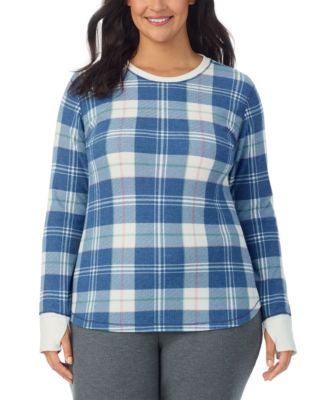 Cuddl Duds - Plus Size Long-Sleeve Crewneck Thermal Top