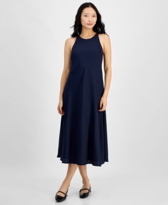 On 34th - Women's Hammered Satin Sleeveless Midi Dress