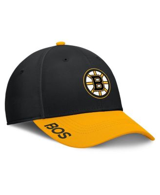 Fanatics - Men's Black/Gold Boston Bruins Authentic Pro Rink Flex Hat