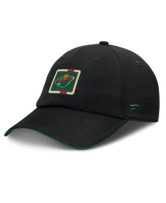 Fanatics - Men's Black/Green Minnesota Wild Authentic Pro Ripstop Adjustable Hat