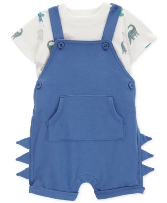 Carter's - Baby Boys Cotton Dinosaur T-Shirt & Shortall, 2 Piece Set