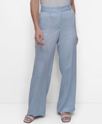 DKNY - Women's High-Rise Wide-Leg Trousers