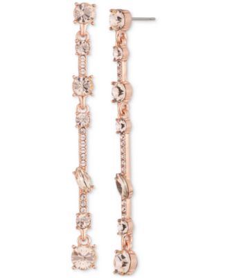 Givenchy - Mixed Cut Crystal Linear Drop Earrings