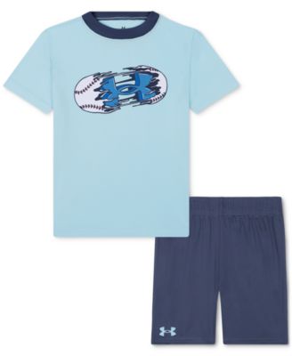 Under Armour - Toddler & Little Boy Tech Baseball T-Shirt & Shorts, 2 Piece Set