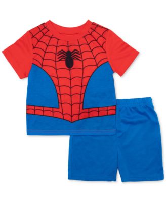 Spider-Man - Toddler Boys Short-Sleeve Top & Shorts Pajamas, 2 Piece Set
