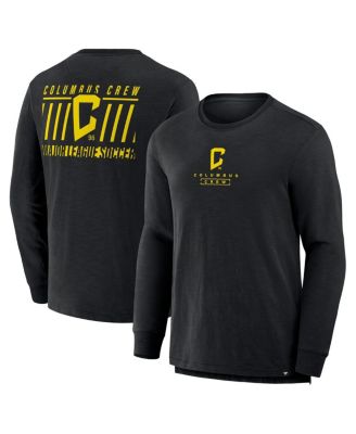 Fanatics - Men's Black Columbus Crew Lob Attempt Stadium Slub Long Sleeve T-Shirt