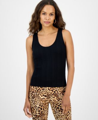I.N.C. International Concepts - Petite Ribbed Sweater Tank Top