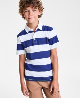 Epic Threads - Big Boys Striped Rugby Polo Shirt