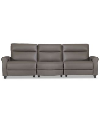 Furniture - Thandler 3-Pc. Leather Sofa with 2 Power Recliners and 1 Drop Down Table