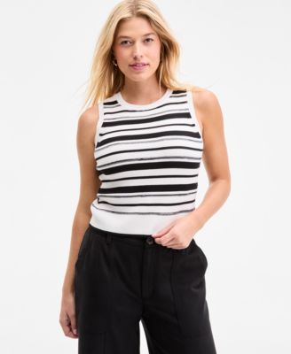 On 34th - Women's Striped Sweater Tank Top
