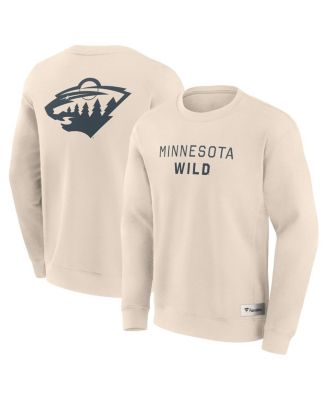 Fanatics - Men's Cream Minnesota Wild Elements Future Ground Lettering Pullover Sweatshirt