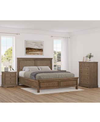Furniture - Alverton 3 Pc. Queen Cane Set (Bed, Chest & 3-Drawer Nightstand)